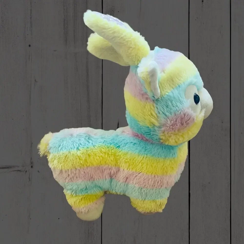 Striped Easter Bunny Llama plush Tie Die 10